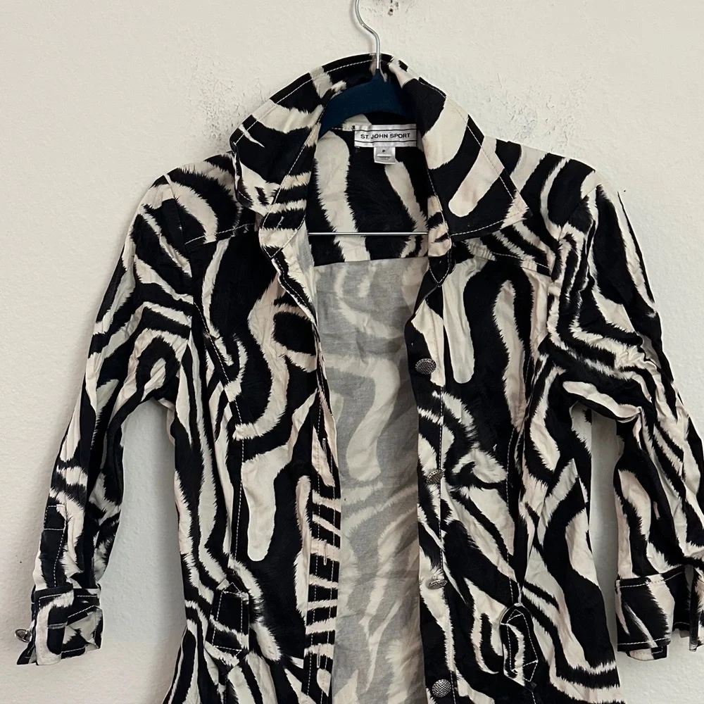 Chic Zebra Pattern Jacket - Picture 1 of 7